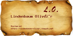 Lindenbaum Olivér névjegykártya